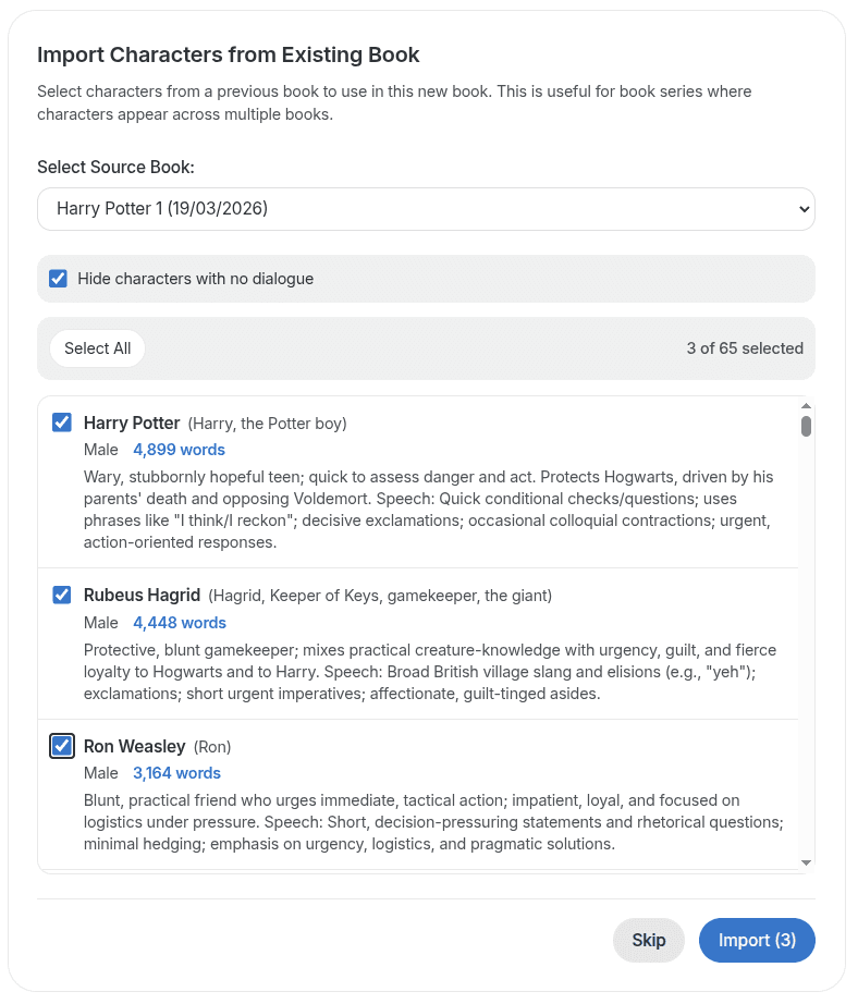 Character Intelligence